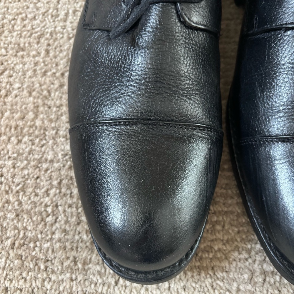 Belvedere Duke Black Cap Toe Oxford Shoes Men’s 11.5 D​ - Picture 3 of 11